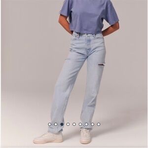 Abercrombie & Fitch The Dad High Rise Straight Leg Jeans Sz 27 / 4